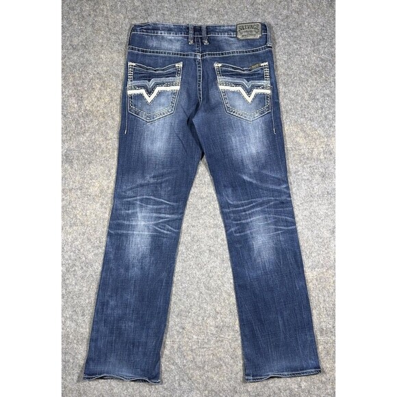 Buckle Salvage Mayhem Regular Bootcut Jeans Men’s 33L (35x33) Blue Denim READ - Picture 2 of 10